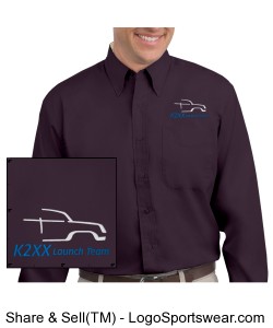Port Authority Men's Extended Size Long Sleeve Easy Care Shirt Design Zoom